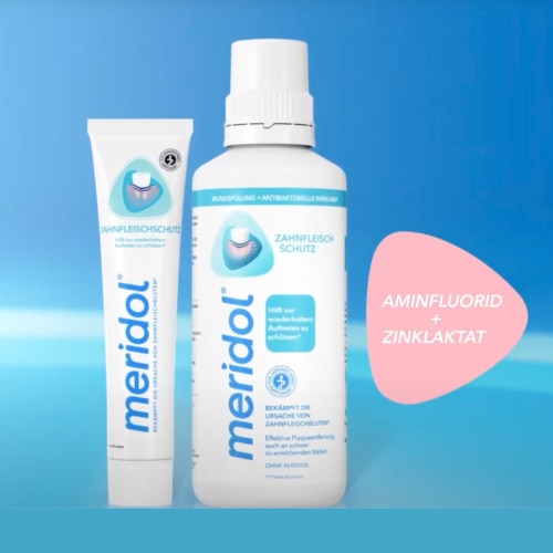 Wortwolke in Form einer Zahnpastatube mit Begriffen wie Kaliumnitrat, Anti-Gingivitis und Karies-Schutz.