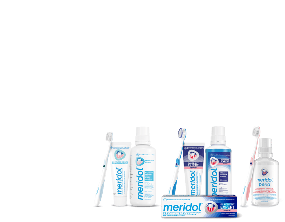 Kit d'hygiène dentaire Meridol : brosses à dents, dentifrice et bains de bouche pour la protection des gencives, Parodont Expert et antiseptique Meridol Med CHX 0,2 %.