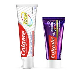 PreviDent Zahnpastatube, Colgate Total Tube und Colgate Sensitive Tube Produktbilder PreviDent Zahnpastatube, Colgate Total Tube und Colgate Sensitive Tube Produktbilder
