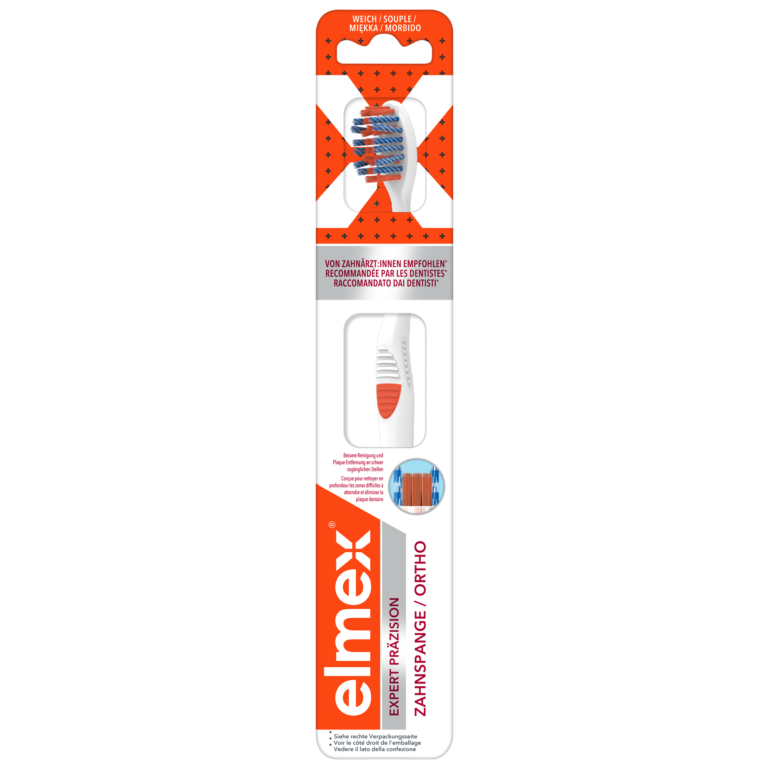 elmex® Expert Präzision Zahnspange Zahnbürste